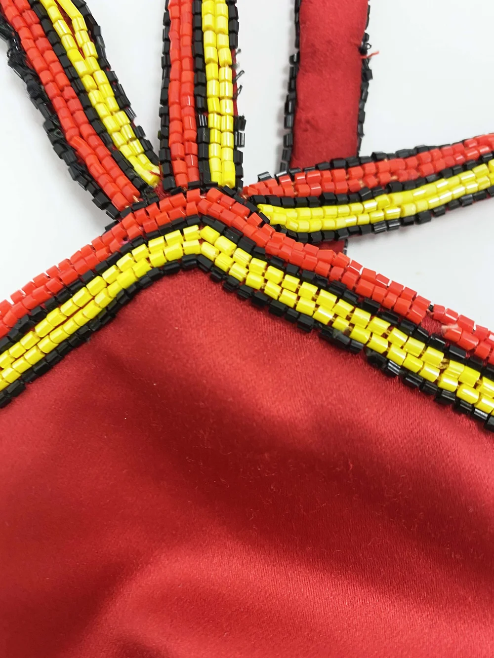 Todd Oldham S/S 1995 beaded red mini dress — JAMES VELORIA